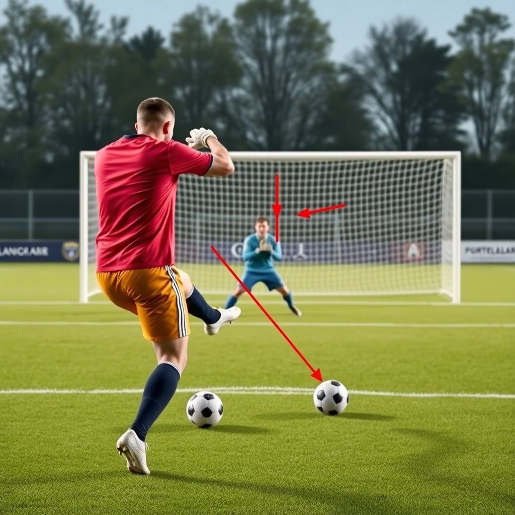 Техника ударов в створ и что делает работу голкипера сложнее