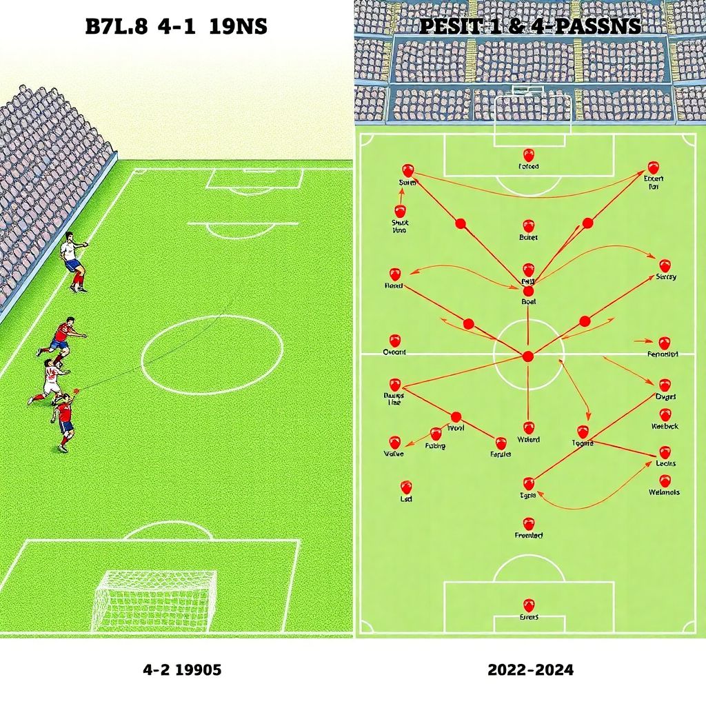 Эволюция передачи в футболе: от длинной передачи к коротким пасам