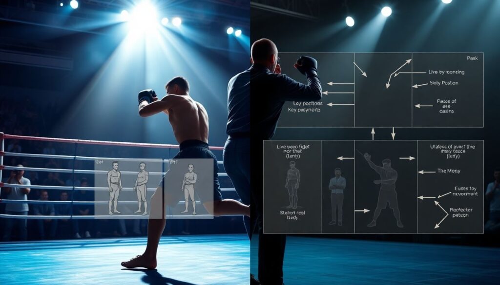 Подборка видеорепортажа по владению и ударам - иллюстрация