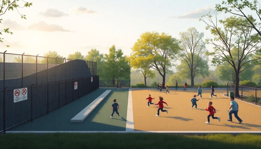 Сравнение барьерных систем владения и свободной игры - иллюстрация