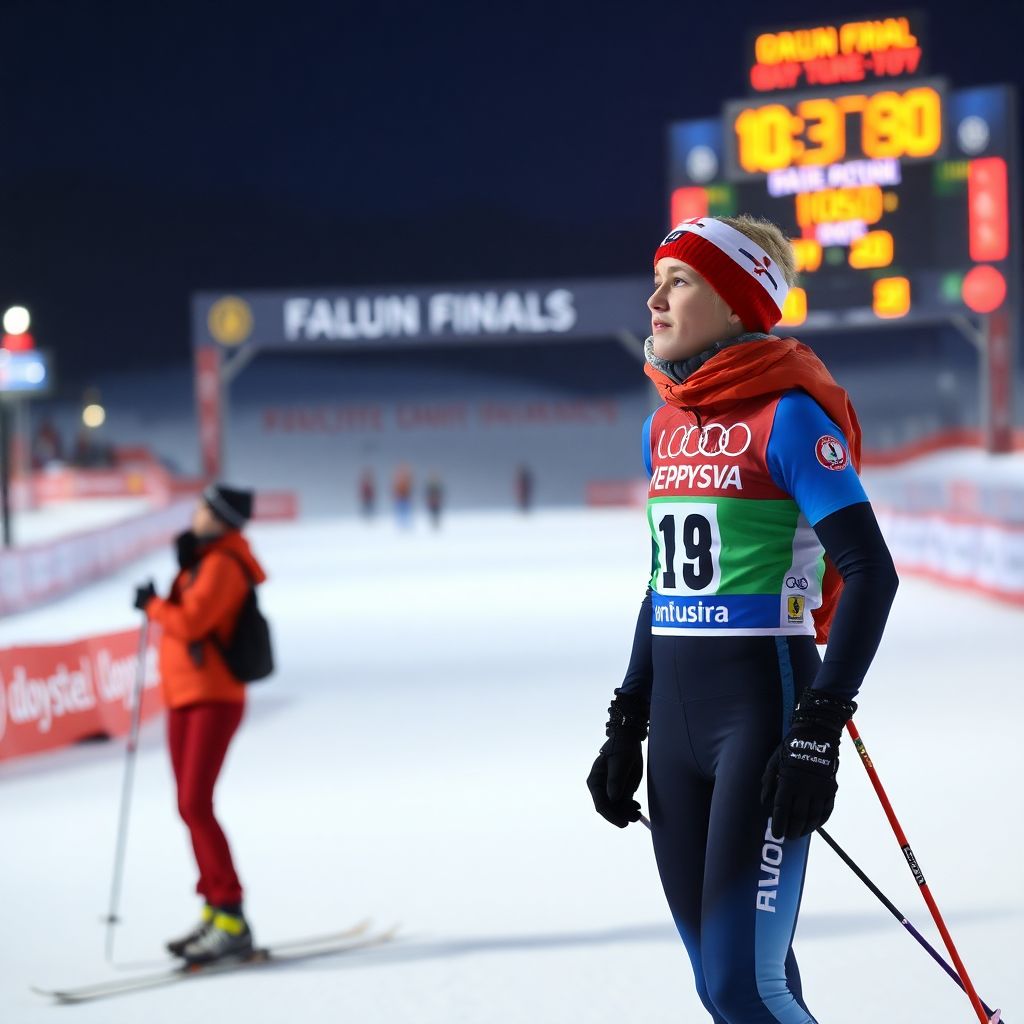 Лыжница Дарья Непряева выбывает в четвертьфинале спринта Кубка мира в Фалуне